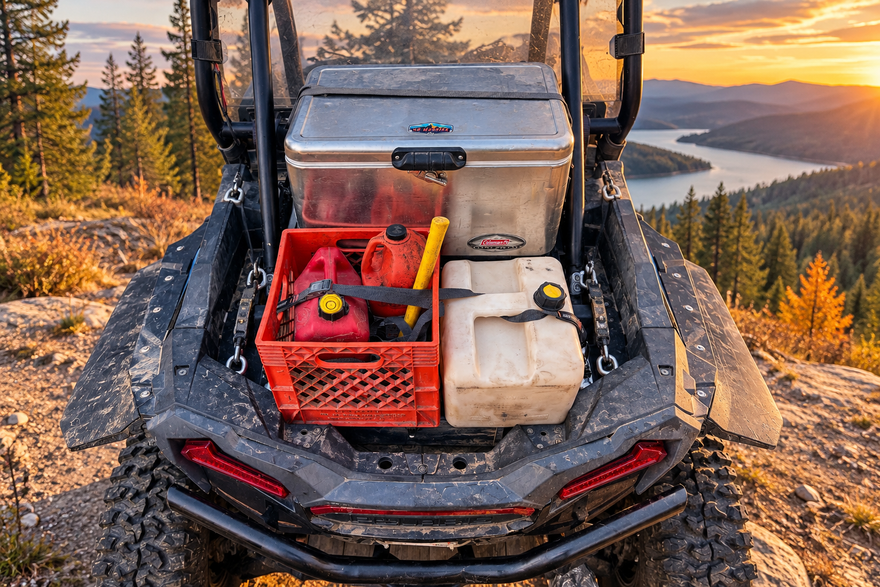 Polaris bed tie-down kit components