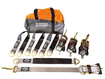 2" x 8' AxleLock Ratchet Tie-Down Straps 4-Pack w/ Direct Hook Ratchets & 24" Axle Straps (UTV, Car & Trailer Tie Downs)