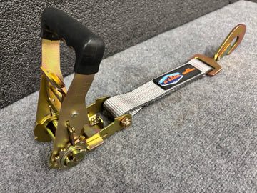 2" x 8' AxleLock Ratchet Tie-Down Straps 4-Pack w/ Sewn Fixed End Ratchets & 24" Axle Straps (UTV, Car & Trailer Tie Downs) - 0
