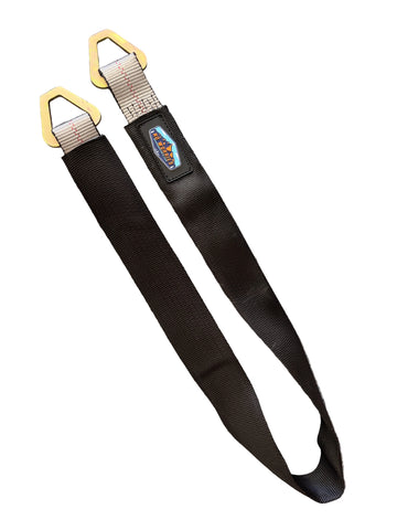 2" x 48" Axle Strap with Delta Rings – Heavy Duty Vehicle Tie Down Strap | No Worries MFG