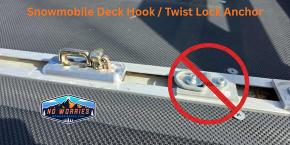 Snowmobile Deck Hook Anchor W/Twist Lock System