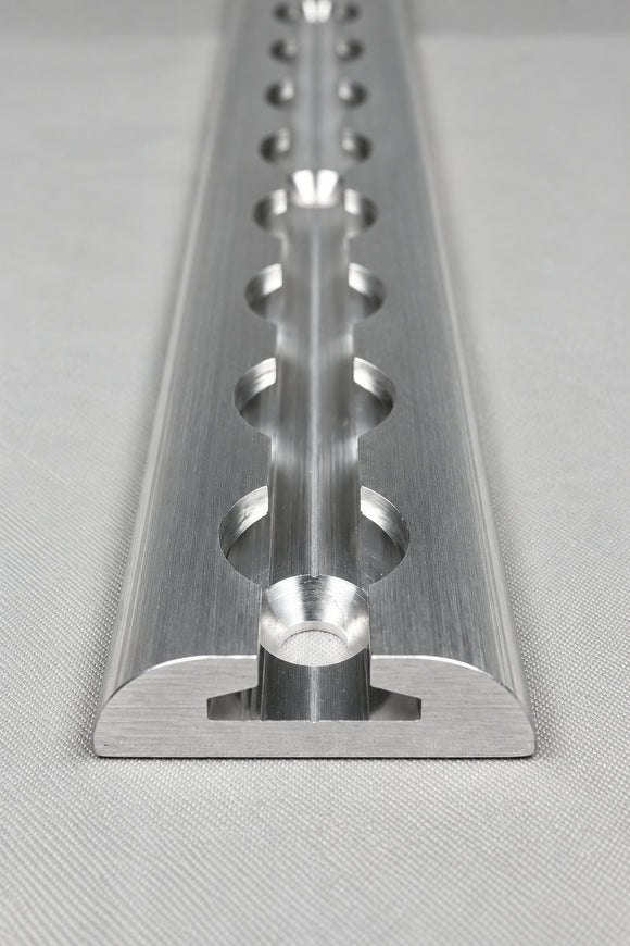 Wide surface mount aluminum L-Track Profile C with holes