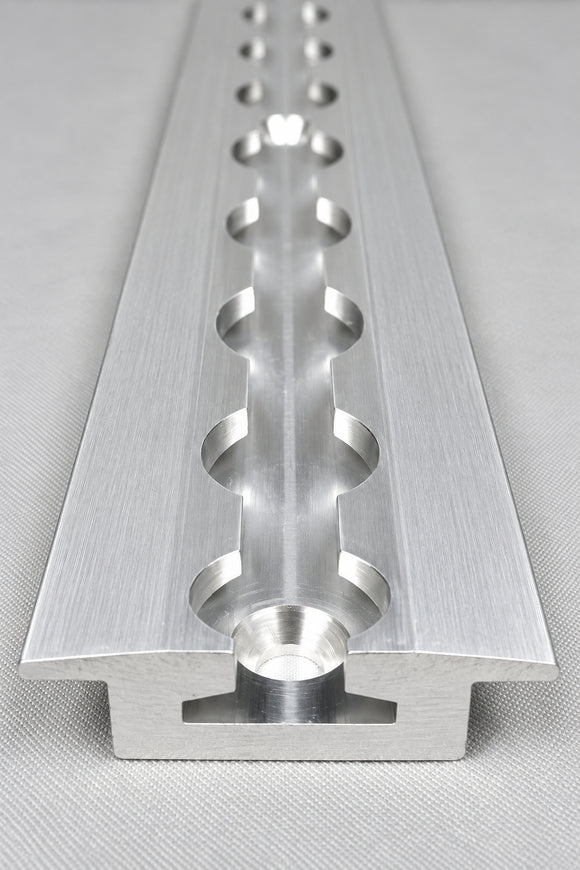 Recessed mount aluminum L-Track Profile D with holes