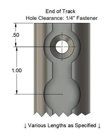 L-Track – Profile A - With Rounded Ends - 0