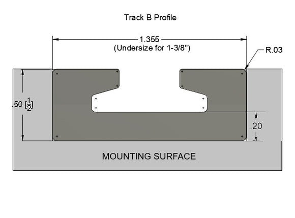 L-Track – 96" Length (Custom Order)