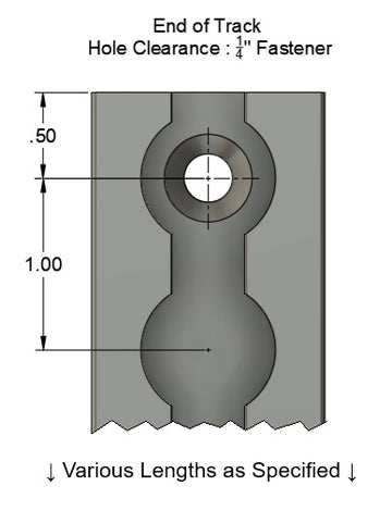 L-Track - Profile B - With Hardware Mounting Holes - 0