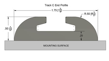 L-Track - Profile C - With No Hardware Mounting Holes - 0