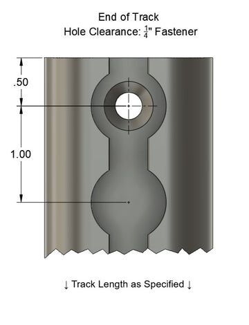 L-Track - Profile C - With Hardware Mounting Holes - 0