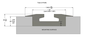 L-Track - Profile D - With No Hardware Mounting Holes - 0