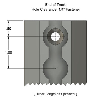 L-Track - Profile A - With Mounting Holes - 0
