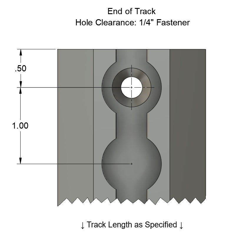 Aluminum L-Track Cargo Rail – Rounded Ends with Pre-Drilled Holes (Air ...